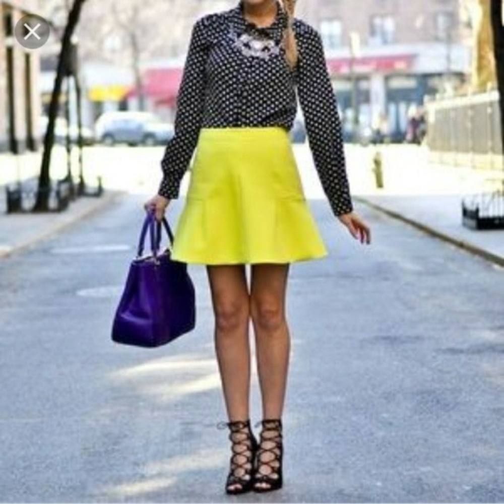 J.Crew Neon Yellow Mini Skirt
